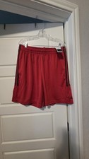 Mens Adidas Legends sz XL 3-Stripe Shorts Scarlet Aurora Training Shorts NWT