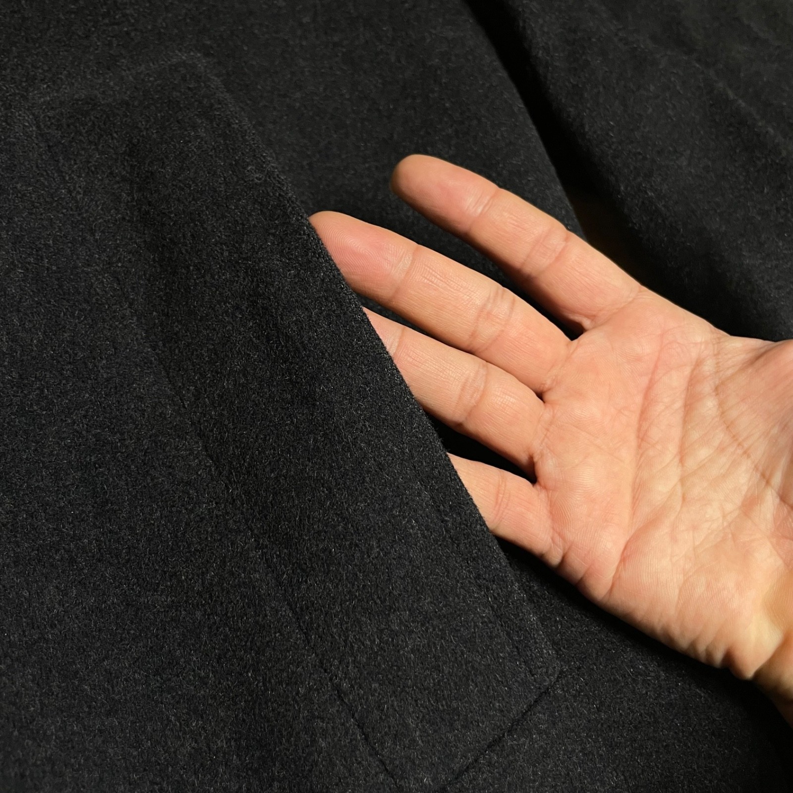 VINTAGE Burberry Trench Coat WINTER jacket VIRGIN WOOL men Black SIZE 40us M thumbnail 8