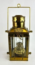 Antique 1939 Great Britain Cargo Lamp No. 3954. Original Glass Lamp Flute 🪔