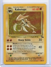 Pokemon TCG Kabutops Holo Rare Card 9/62 Fossil Unlimited Edition MP