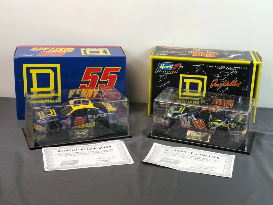 2 Revell 1:24 Diecast KENNY WALLACE 55 81 SQUARE D 1999 Monte Carlo 1998 Taurus - Image 2 of 4