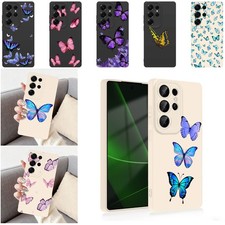 Butterfly Theme Tough TPU Case Cover For Samsung Galaxy A16 A54 S24 Plus S23 S25