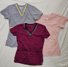 Grey s Anatomy Scrub Tops XS Women s Signature Active Regular V-Neck Lot 3