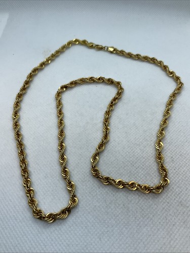 IMPRESSIVE Solid 18K (750) Yellow Gold ROPE Chain Necklace with 14K Lock 15.3gr. - Picture 5 of 20