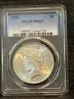 1923-P MS63 PCGS Peace Dollar Silver Great Grade! US History Numismatics