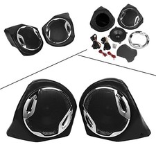 Rear Trunk 5.25" Speakers w/ Speaker Pods For Harley Touring Electra Road Glide