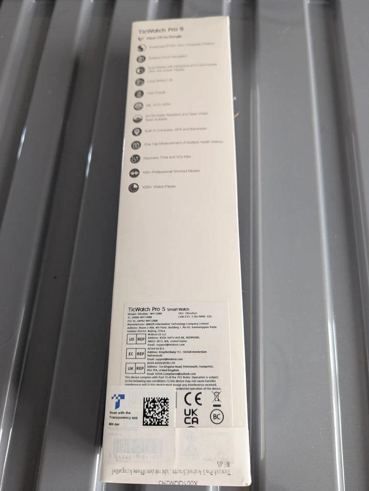 TicWatch Pro 5 Smartwatch - Water OS -Brand new unopened - Image 3 of 4