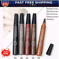 Microblading Tattoo Eyebrow Ink Pen Long Lasting Eye Brow Pencil 3D Fork Makeup