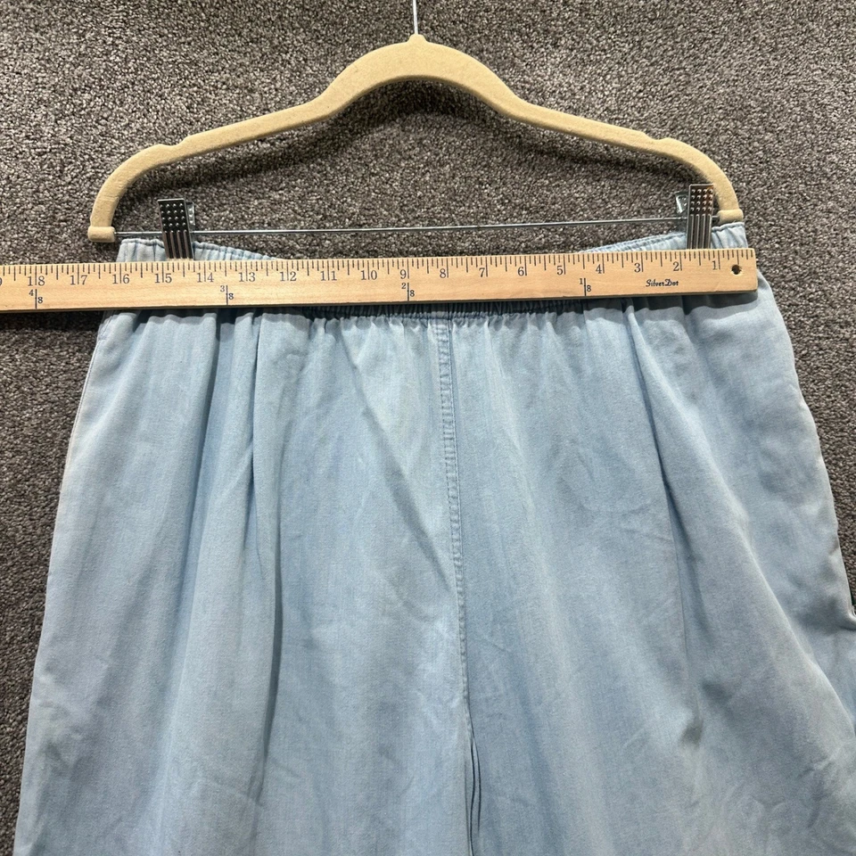 Vintage BIS Gene Ewing Pants Women Medium California Sunwash Wrinkled Rich Denim - Image 4 of 4