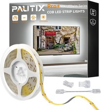 PAUTIX COB LED Strip Light IP65 Waterproof Daylight White 6000K,