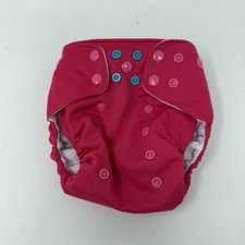 LalaBye Baby Cloth Diaper One Size Adjustable Washable Drk Pink 2 Bamboo Insert