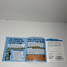 NES &ldquo;Super Mario Bros. 3&rdquo; Nintendo Power desplegable INSERTO {sin usar}~ 1990~&iexcl;BONITO!