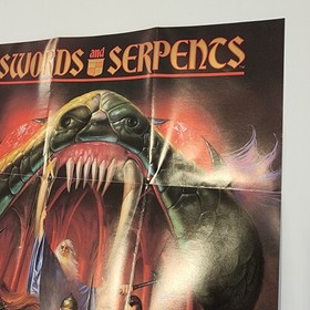 Swords and Serpents Poster ONLY Nintendo NES Foldable Insert