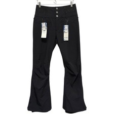 Roxy Rising High Waterproof Boot Cut Snow Ski Pants Black Size Large Womens New