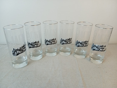 Set Of Jack Daniels Old No 7 Tennessee Whiskey 6'' Tall Highball Barware Glasses