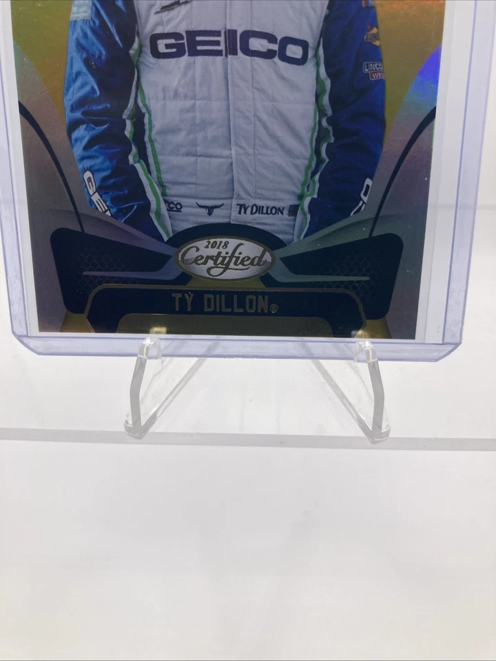 2018 Panini Certified - Ty Dillon #20 Gold /49 NASCAR - Image 3 of 4