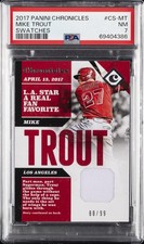2017 PANINI CHRONICLES SWATCHES #CS-MT MIKE TROUT 88/99 PSA 7