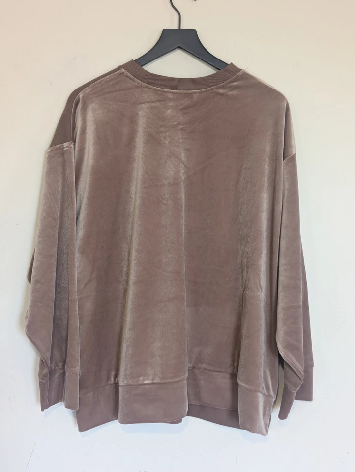 Sudadera Top Athleta Retroplush Mujer Talla XL Terciopelo Marrón Atletismo Foto 4 de 4