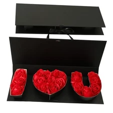  I Love U Box for Flowers 2 Pcs Empty I Heart U Flower Gift Letter Shaped 