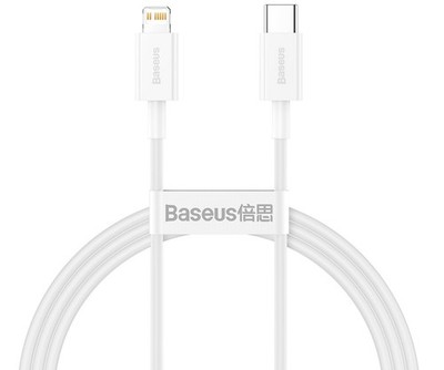 100cm. Original LogiCell Baseus 8-Pin Weiß Schnellladekabel für Iphone Ipad Ipod