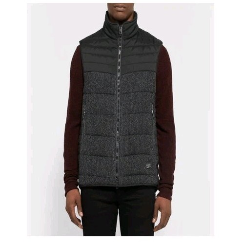 Rag & Bone Heritage Collection Wool Puffer Vest Gray And Black Size Large - Picture 3 of 11