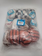 12 SPORT KICK BALLS WOVEN HACKY SACK FOOT BALLS BAGS HACKEY FOOTBALL SOCCER