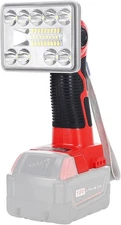 9W 1000LM Cordless LED Work Light Flashlight for Milwaukee 18V Li-ion Batteries