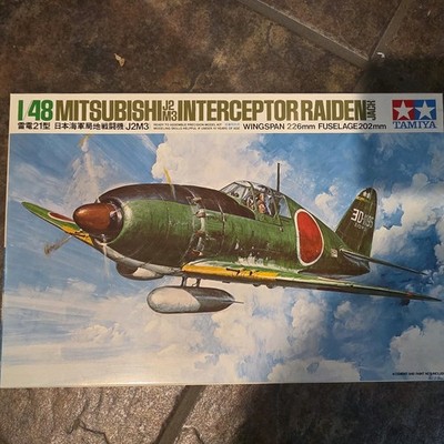 Tamiya 1/48 J2M3 Raiden (Jack), Kit #61018,  Sealed parts