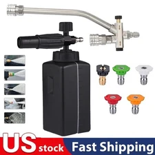 2 in 1 Snow Foam Pressure Washer Gun Car Wash Soap Lance Cannon Spray Jet Bottle