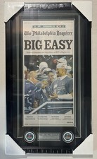 Philadelphia Eagles "Big Easy" SB LIX Inquirer Original Newspaper Framed