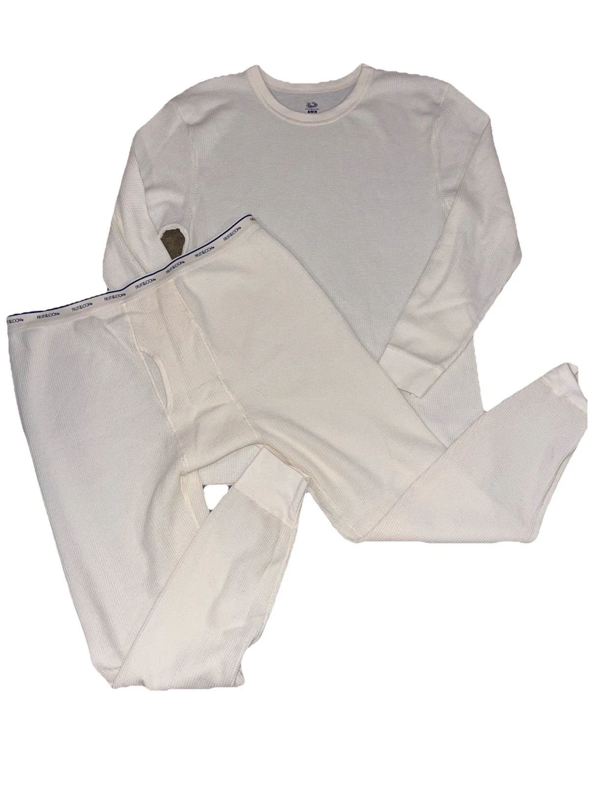Fruit of the Loom Waffle Thermal Long John Set Men’s 2XL Top & Bottom