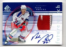2005-06 SP Authentic future watch patch Petr Prucha Rookie Auto New York Rangers