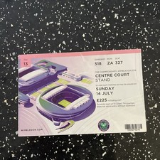 Wimbledon Men&rsquo;s Final Centre Court Debenture Used tickets 2019
