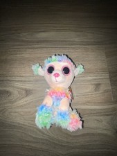 Ty Beanie Boo Rainbow The Poodle 6" 15cm Colorful Dog