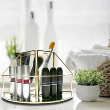 OnDisplay Deluxe Rotating Mirrored Cosmetic/Makeup Organization Beauty Station