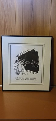 VTG Sydney Harris Framed Miracle Occurs/More Explicit 14x16 Numbered #852/950