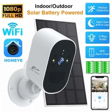 1080P Solar Camera Outdoor Wireless Battery Came System WiFi Solar Powered