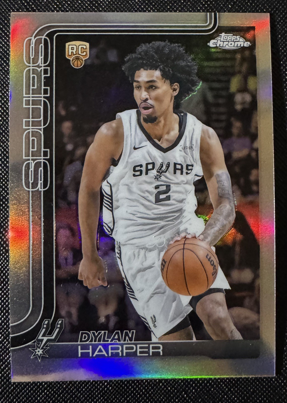 Dylan Harper 2025-26 Topps Chrome #252 Refractor San Antonio Spurs (RC)