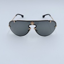 NEW Versace MOD. 2243 1002/87 Gold Grey Medusa Pilot Sunglasses w/ Case  Box