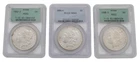 PCGS Graded Morgan Silver Dollars MS62 MS63 (1880-S, 1882-O, 1886-S) C-285