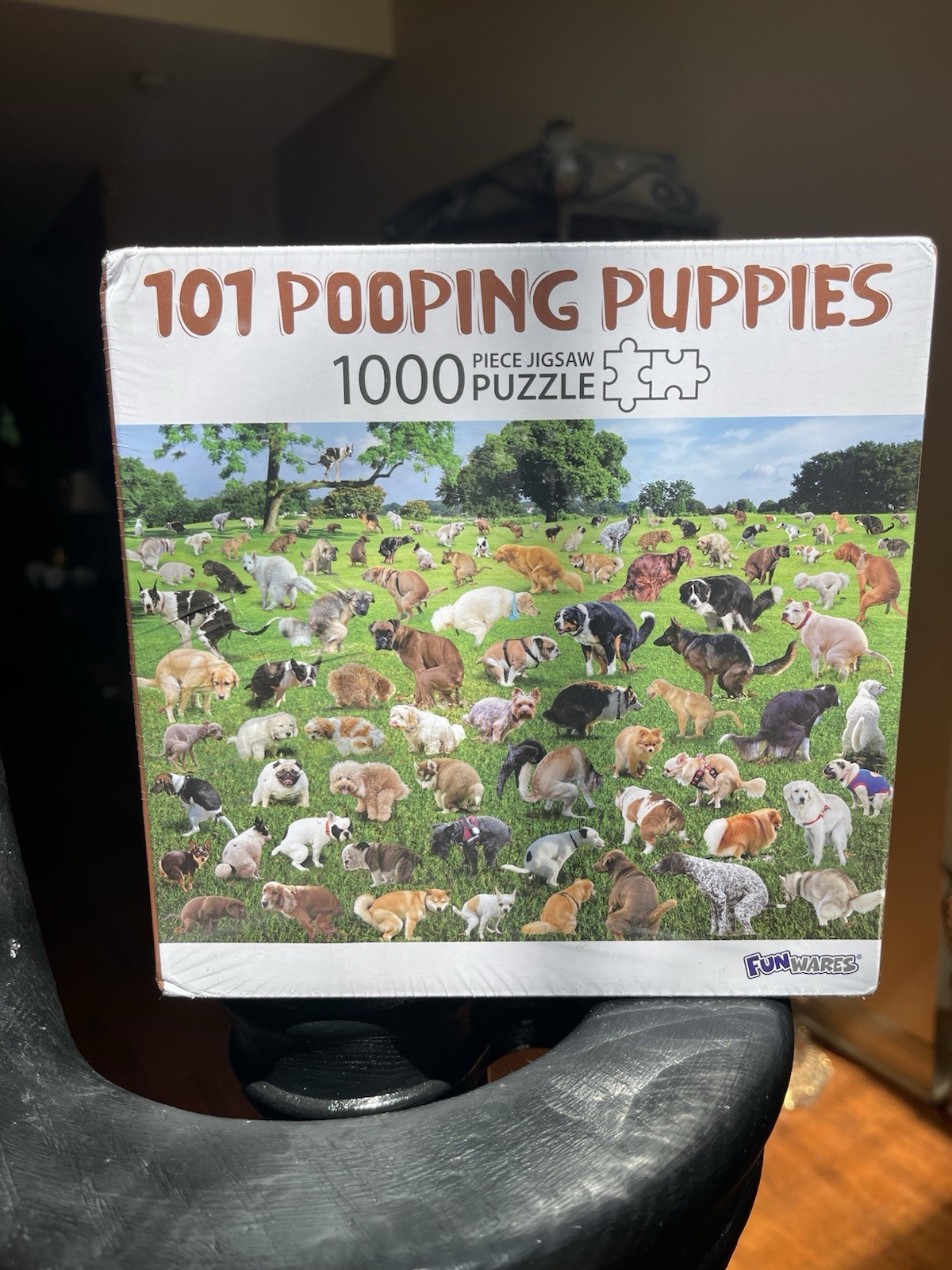 101 Pooping Puppies 1000 Piece Jigsaw Puzzle Dogs Funwares 27'"x 19" NEW SEALED