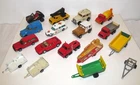 Lot 17 Vintage Majorette Cars & Trailers; Citroen Volvo Toyota Jeep Ferrari etc