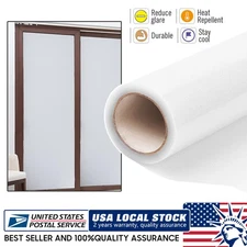 Multiple Sizes Two-Way Privacy Window Film, Reduce Glare Anti UV, Frosted White