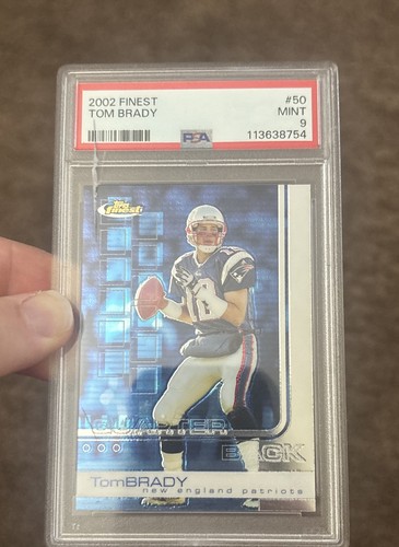2002 Topps Finest - Tom Brady #50 PSA 9 SSP RARE 3rd YEAR SEE PICS!!