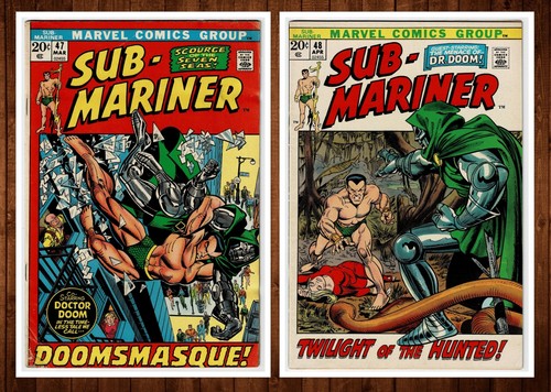 🔥Sub-Mariner #47 (7,0) & 48 (sehr guter Zustand) Dr. Doom 1972 Bronzezeit Marvel Comics U-2