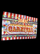 Large Carnival Banner Backdrop 44x71 Welcome Circus Party Decoration