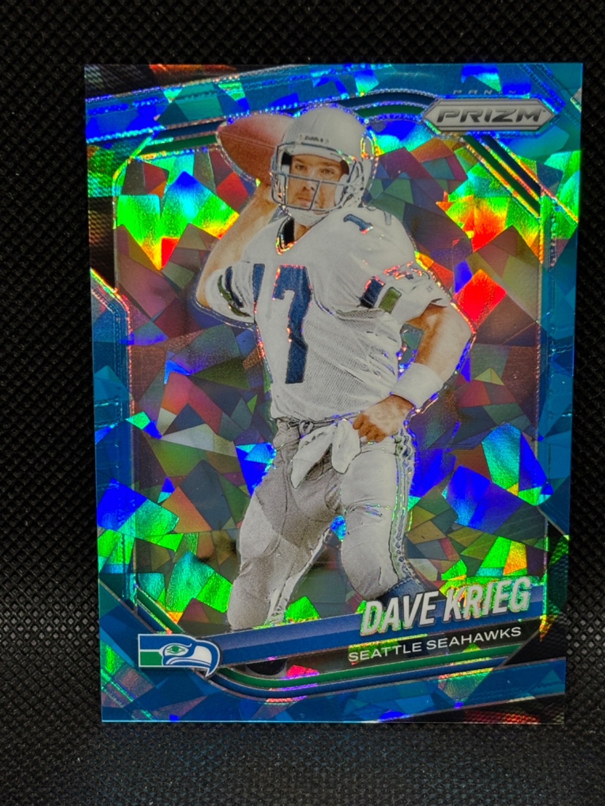 2025 Panini Prizm Football Dave Krieg /99 Blue Cracked Ice MINT-GM color match