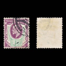 8762: GB SG289 1½d. Broken Tablet 1912 Mi105IIId Used C£200