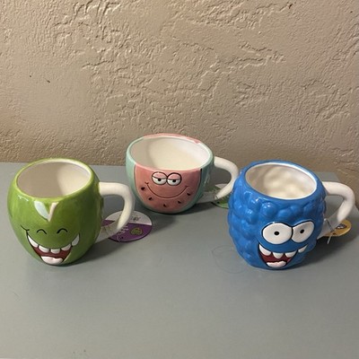Jolly Rancher Candy Blue Raspberry, Green Apple, Watermelon 16 Oz Mugs set of 3