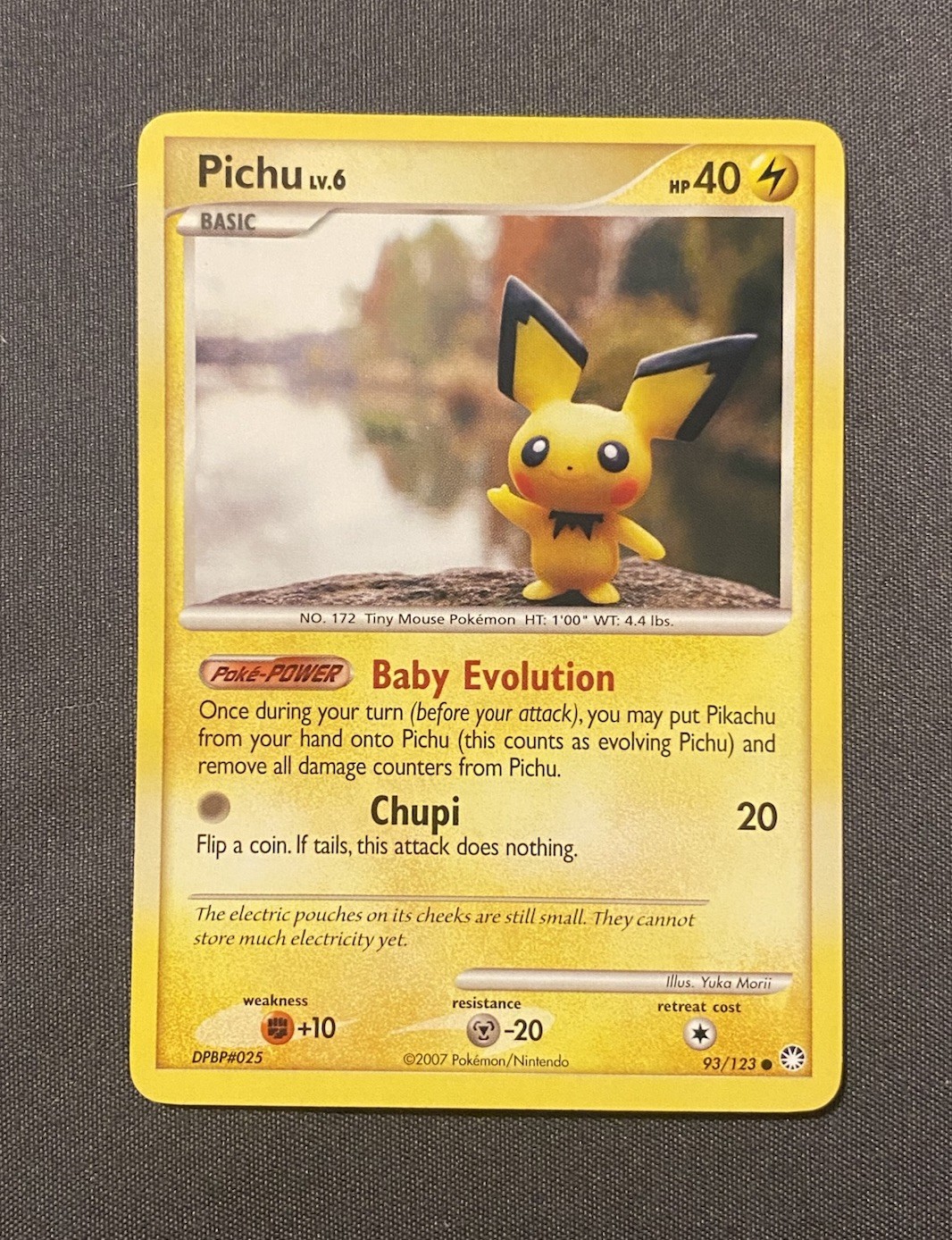 Pokémon TCG; Pichu 93/123 - Mysterious Treasures Common Non Holo - LP